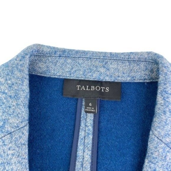 Talbots Blue Wool Blend Blazer - Picture 2 of 4